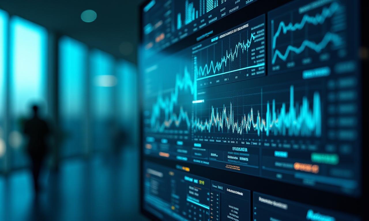 Complex atmospheric data visualization overlaying a digital market chart